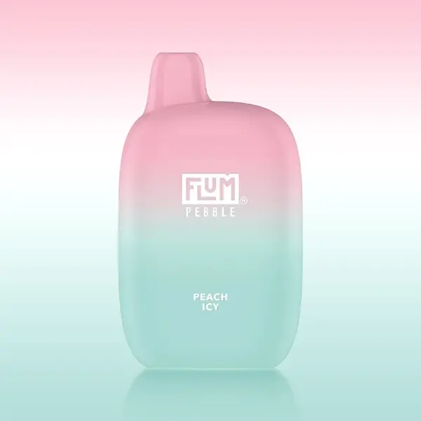 Flum Pebble 6000 Peach Icy 50mg disposable vape 5% salt nicotine