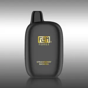 Flum Pebble 6000 Strawberry Banana 50mg disposable vape 5% salt nicotine