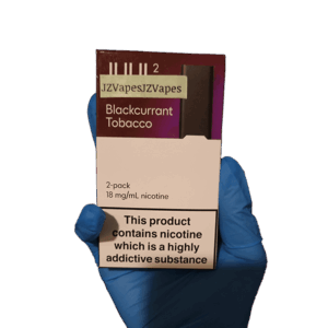 Blackcurrant tobacco mix 다크베리 향과 담백한 담배감이 담긴 JUUL 2 블랙커런트 토바코 이미지.
