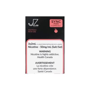 Candy-bright peach sweetness balanced with crisp sour clarity — 새콤달콤한 분위기와 과즙감이 담긴 STLTH Sour Peach 시각 이미지.