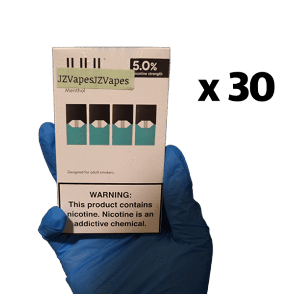Clean menthol vaping experience with predictable throat hit — 드라이한 멘솔 마무리와 안정적인 니코틴 전달을 표현한 JUUL Menthol Pods 5% 이미지.