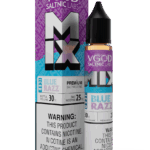 Tangy blue raspberry candy ice with clean finish — 달콤새콤한 블루 라즈 캔디와 깔끔한 아이스 쿨링을 즐길 수 있는 VGOD MIX Iced Blue Razz 50MG 솔트닉 액상.