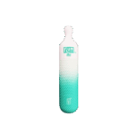 Juicy grape with soft aloe cool finish — 포도 과즙 톤과 알로에 그린 컬러가 어우러진 Flum Mi Aloe Grape 패키지 이미지.