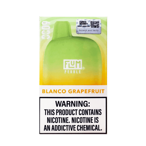 Flum Pebble 6000 Blanco Grapefruit 50mg disposable vape 5% salt nicotine