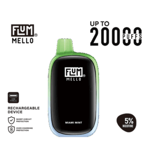 Flum Mello 20K Miami Mint 50mg disposable vape 5% salt nicotine