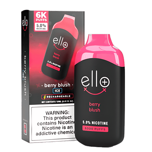 BLVK Ello Plus Berry Blush 5% 디바이스 | 달콤한 멀티베리 캔디 향, 스무스한 베이핑