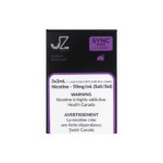 Sweet icy grape flavor with crisp cool finish — 보라·화이트 포도톤과 아이스 포인트가 조화된 JZ Premium STLTH Pods Grape Ice 패키지 이미지.