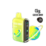 Bright sour apple candy vape image — 톡 쏘는 사과 산미와 가벼운 캔디 단맛의 대비가 살아 있는 Geek Bar Pulse 사워 크레인 애플 제품 이미지.