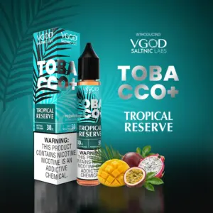 VGOD Tobacco Plus Tropical Reserve 50mg salt nicotine e-liquid