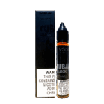 Bold dark cigar flavor with warm vanilla undertone — 블랙 톤 패키지와 시가 이미지를 연상시키는 Cubano Black SaltNic 제품 이미지