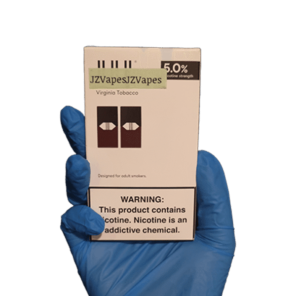 JUUL Pods Virginia Tobacco 5% — 줄 버지니아 토바코 팟 5%, smooth classic tobacco flavor, authentic 4-pack.