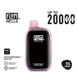 FLUM Mello 20K — 정품 플럼 멜로 워터멜론 피치 라임 5%, sweet and tangy fruity blend, long-lasting disposable vape, fast delivery in Korea.