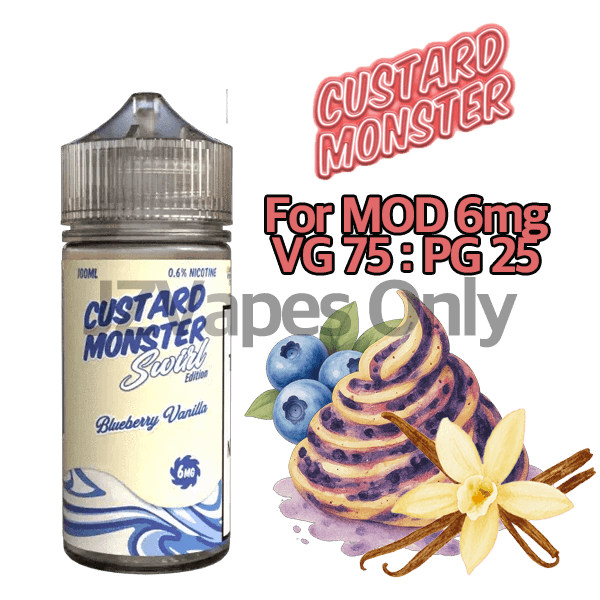 Blueberry Vanilla By Custard Monster 100ml-6-Mod