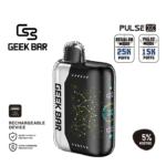 시원하고 강한 Cool Mint flavor with smooth inhale and clean icy finish — 매번 상쾌한 베이핑을 느낄 수 있는 Geek Bar Pulse X 5% 디스포저블 베이프.