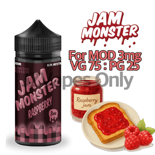 Raspberry By Jam Monster 100ml-3-Mod